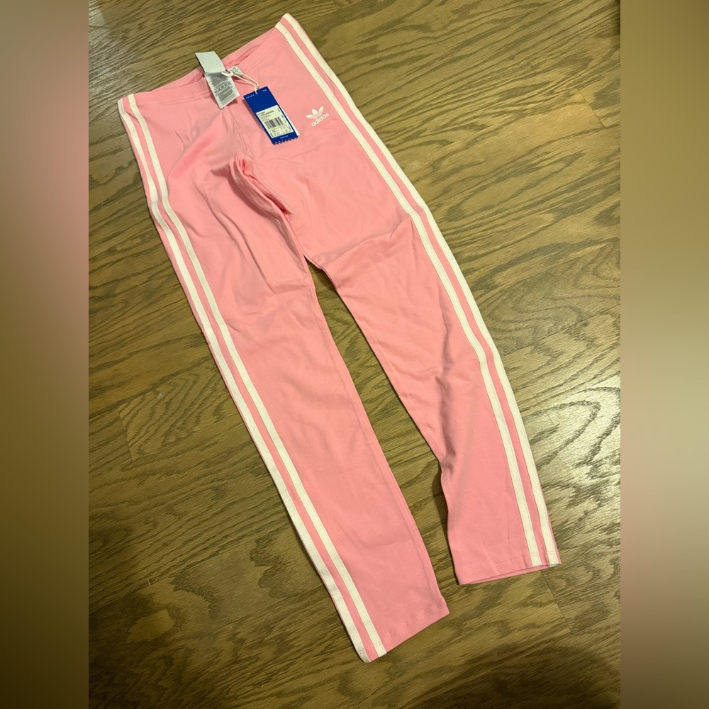 Brand new with tags* Girl’s Adidas 3 Stripe Light Pink Leggings